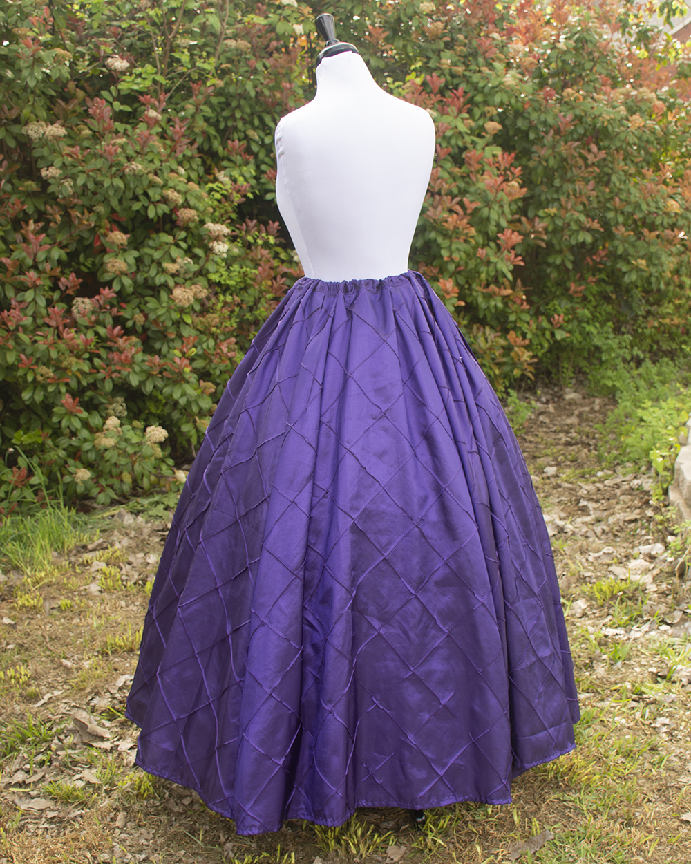 Purple Pintuck Taffeta Renaissance Skirt