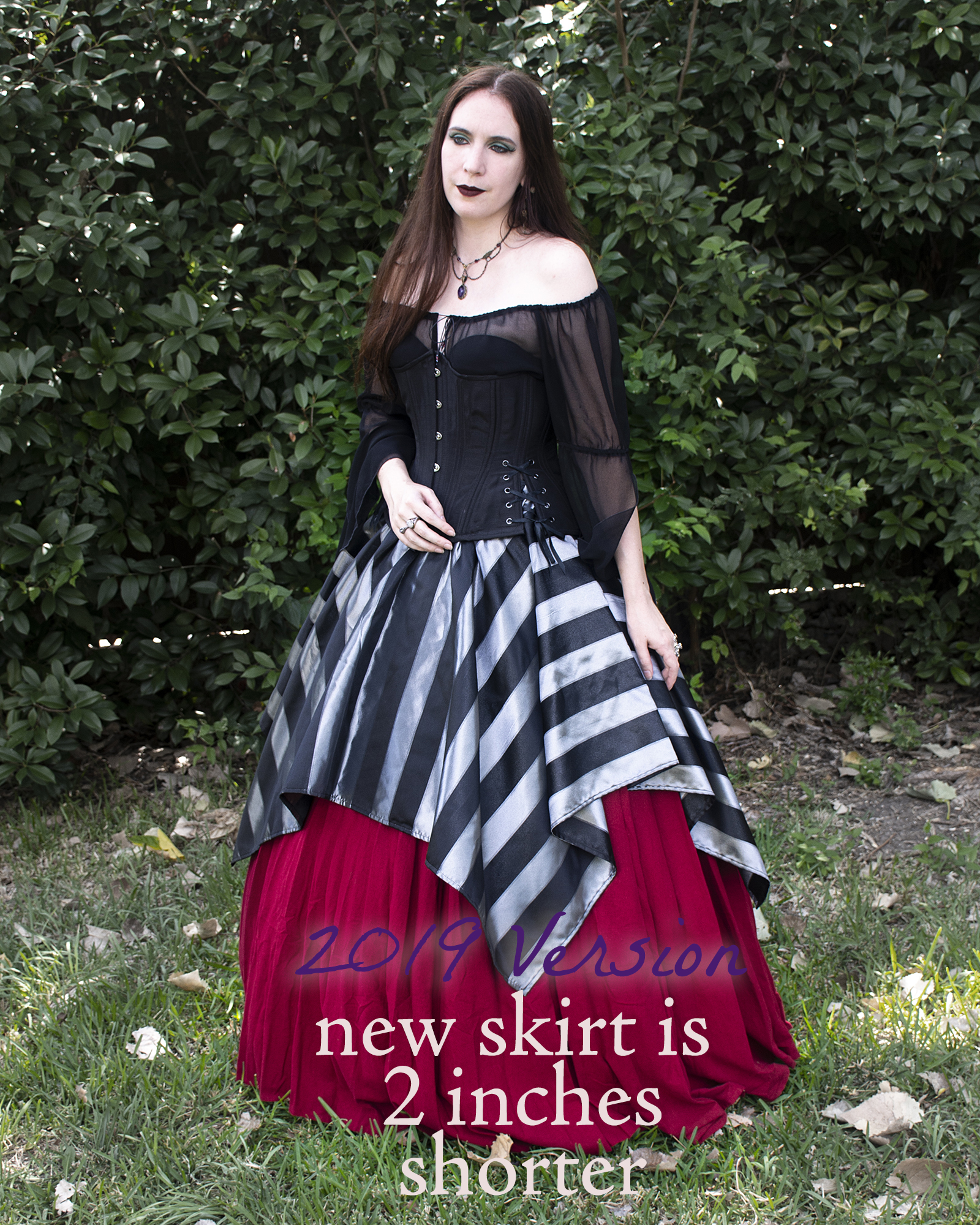 Black and Silver Striped Pixie Skirt - Image 5