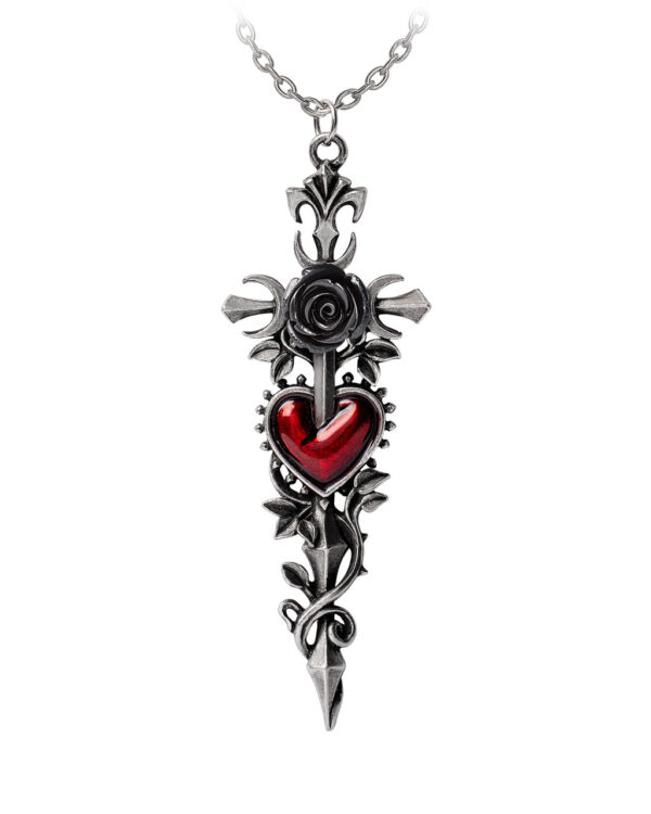 Cross of the Dark Kiss Necklace