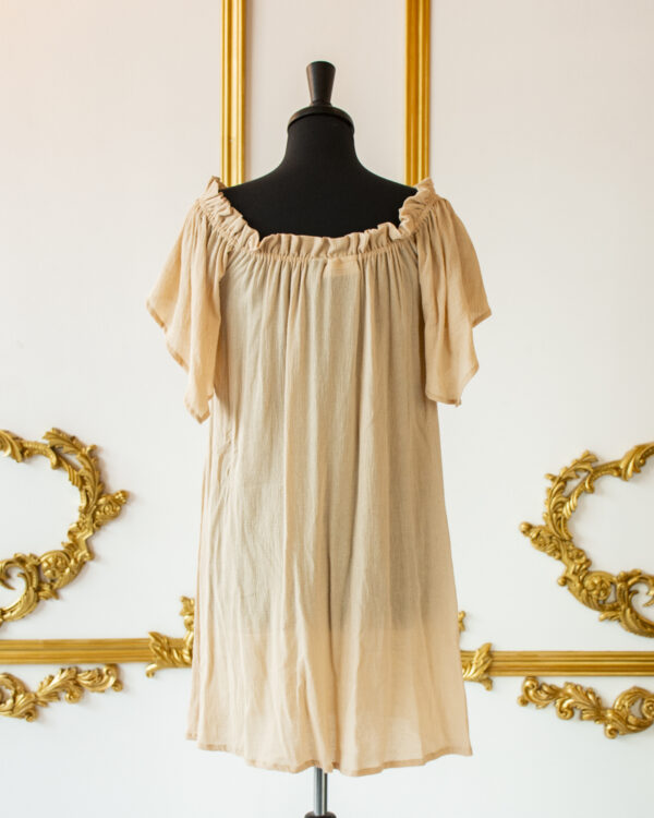 Champagne Flutter Sleeve Chemise - Image 4
