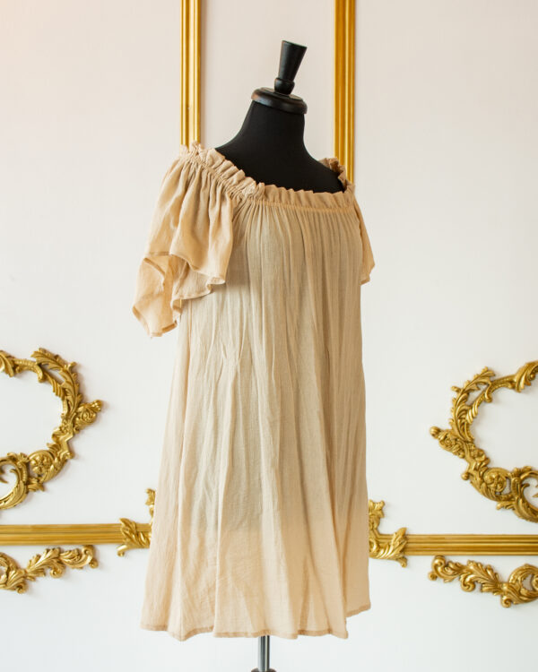 Champagne Flutter Sleeve Chemise - Image 3